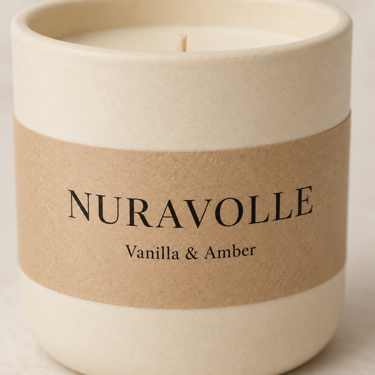 Nuravolle Amber Bloom – Vanilla & Amber Scented Candle