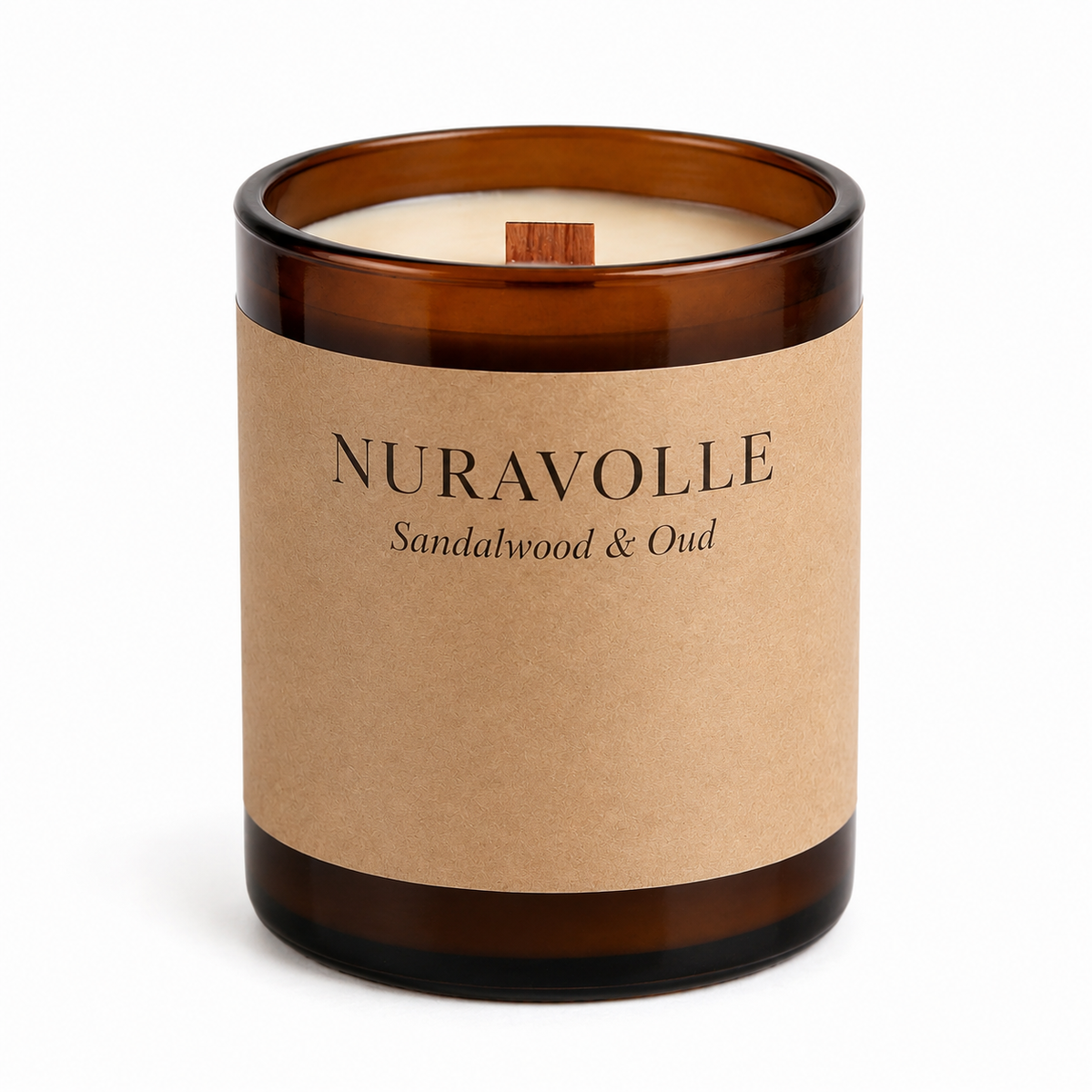 Nuravolle Noir Oud - Sandalwood & Oud Woodwick Candle