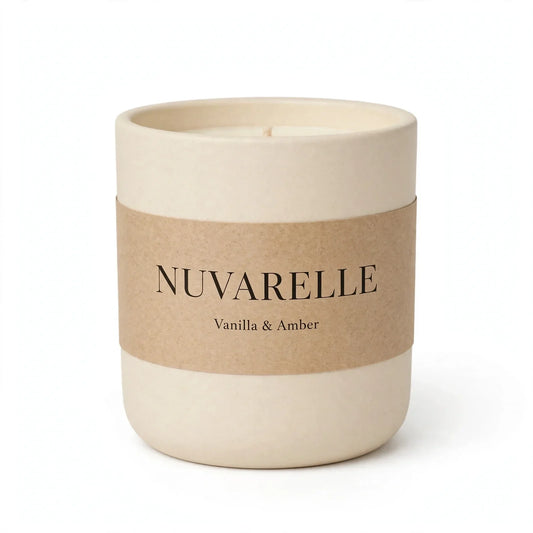 Nuvarelle Amber Bloom – Vanilla & Amber Scented Candle