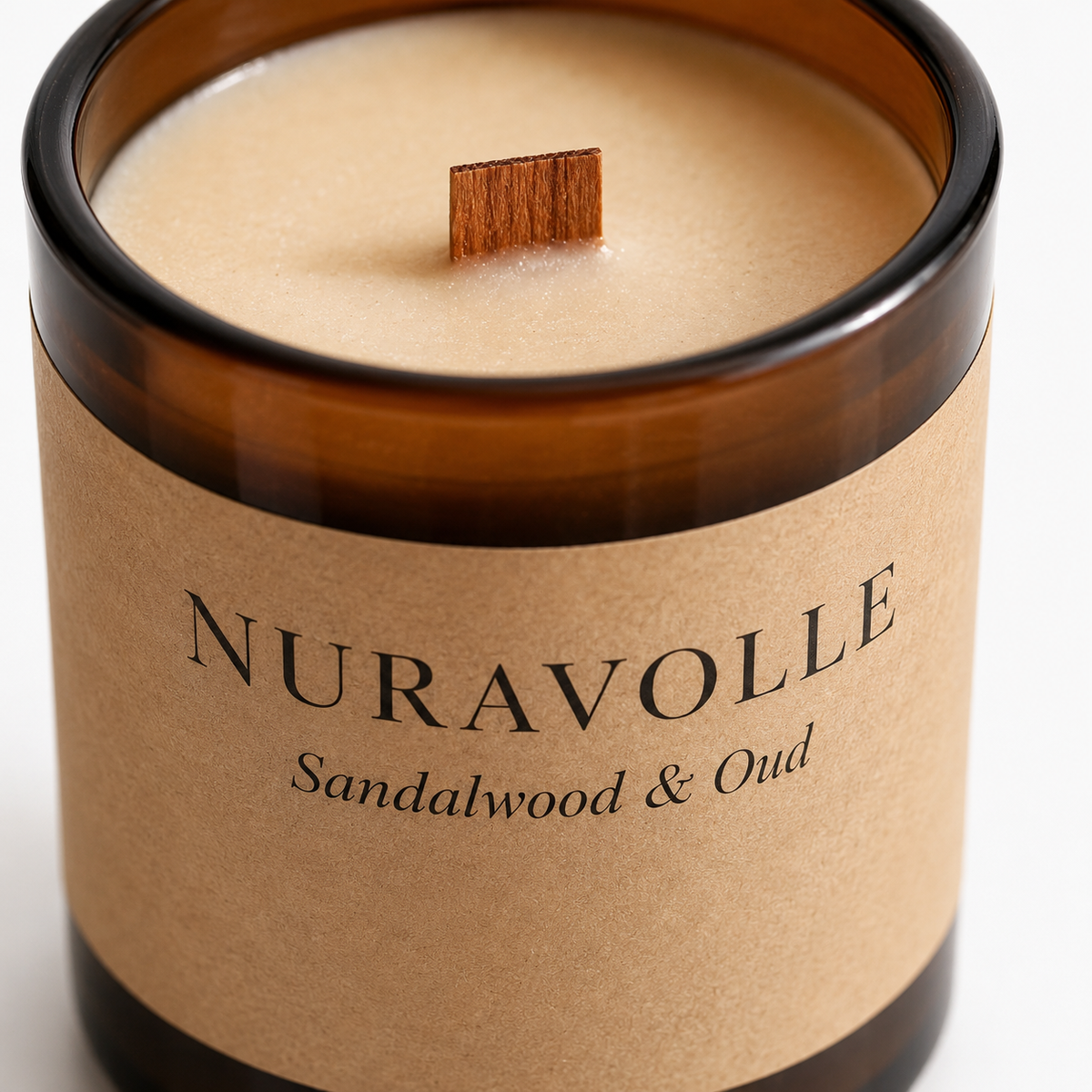 Nuravolle Noir Oud - Sandalwood & Oud Woodwick Candle